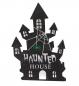 Preview: Haunted House Wanddekoration mit 6 Mehrfarbigen LED Lichtern 35x24 cm