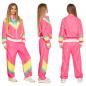 Preview: Retro Jogginganzug für Damen 80er Bad Taste Neonpink