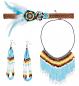 Preview: Indianerin Schmuck Set mit Haarband, Ohrring und Halsschmuck