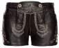 Preview: Stockerpoint Damen Trachten Lederhose MONA kurz blacknappa