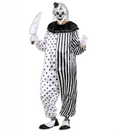 Killer Pierrot Horror Clown Kostüm Overall