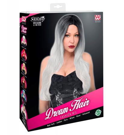 Dream Hair Geister Perücke lang in Grau