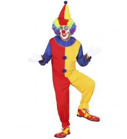 Clown Kostüm mit Overall und Hut