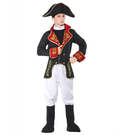 Napoleon Bonaparte Kostüm mit Jacke, Hose, Stiefelüberzieher, Hut