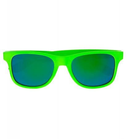 Neongrüne 80er Brille mit Revo Gläsern