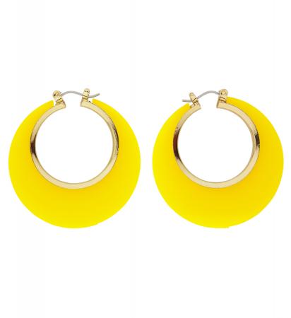 Gelb Goldene Disko Ohrringe
