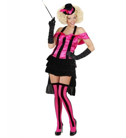 BURLESQUE ÜBERKNIESTRÜMPFE 70 DEN SCHWARZ PINK