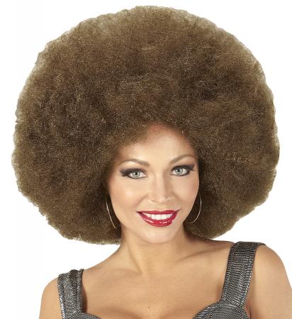 Braune Riesen Afro Perücke