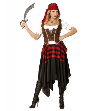 Piratin der Karibik Kleid, Korsett, Kopfband