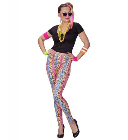 80's  Disco Girl mit T-shirt, Leggings, Kette