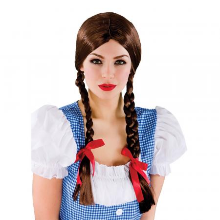 Bayerin Dirndl Perücke für Damen mit Zöpfen