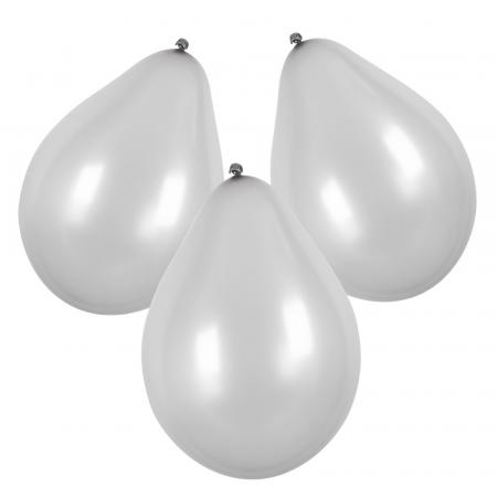Latex Ballons 6 Stück Silber 23cm