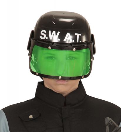 S.W.A.T. Helm aus Hart Plastik Schwarz