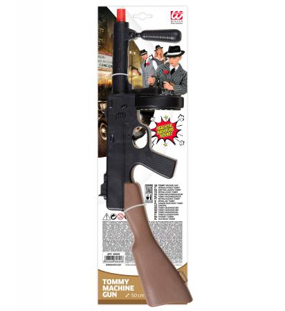 GANGSTER MASCHINENGEWEHR MIT SCHUSSGERÄUSCH 50 cm