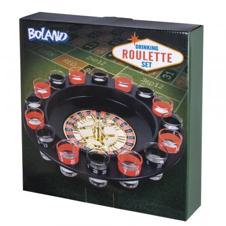 Trinkspiel Roulette Rad Ø 30 cm, 16 Schnapsgläser und 2 Kugeln