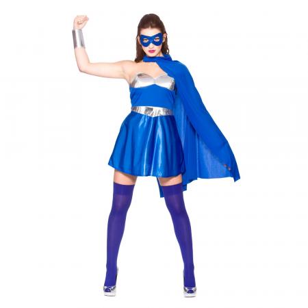 Superheldin in Blau