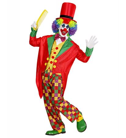 Super Clown mit Frack, Weste, Fliege, Hose, Hut