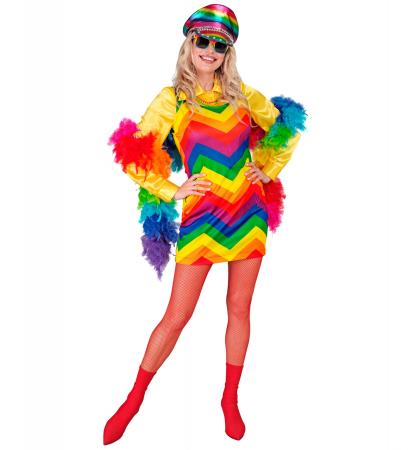 Party Kleid mit Regenbogen Muster