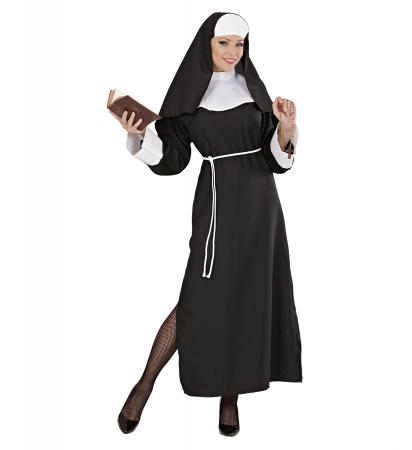 Klassische Nonne Schwester mit Gewand, Haube und Gürtel