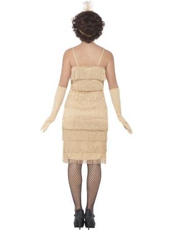 20er Jahre Marta Flapper Kostüm gold langes Dress