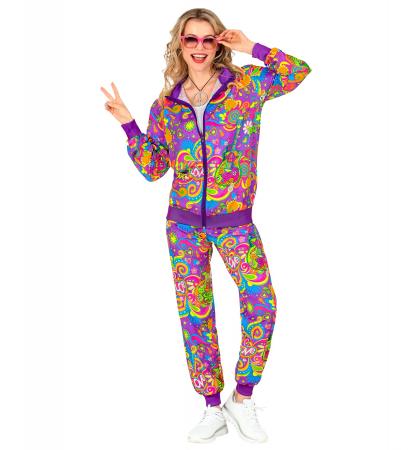 80er Neon Flower Power Party Trainingsanzug Unisex