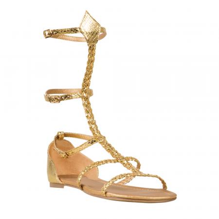 Goldene Griechen Sandalen Gr. 37