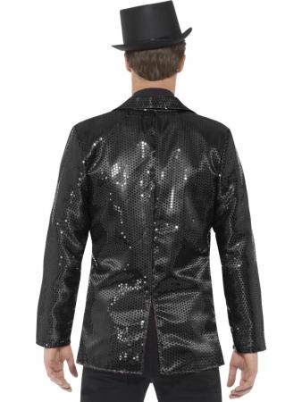 Pailletten Jacke Jacket in Schwarz