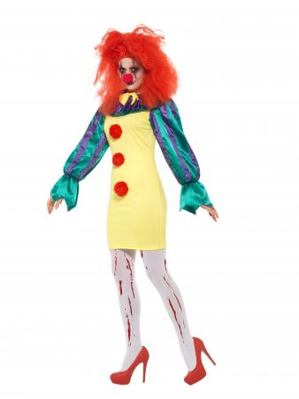 Klassisches Horror Clown Lady Kostüm