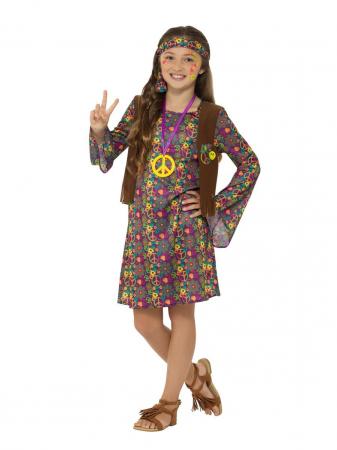 Groovy Hippie Girl Kinderkostüm