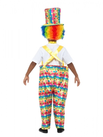 Jungen Clown Kostüm, bunt, mit Hose, Fliege und Hut