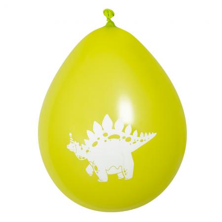 6 Latex Ballons Dino Party 25cm