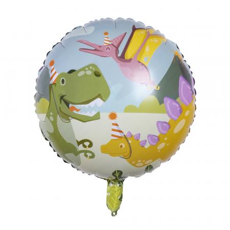 Folieballon Dino Party zweiseitig 45 cm