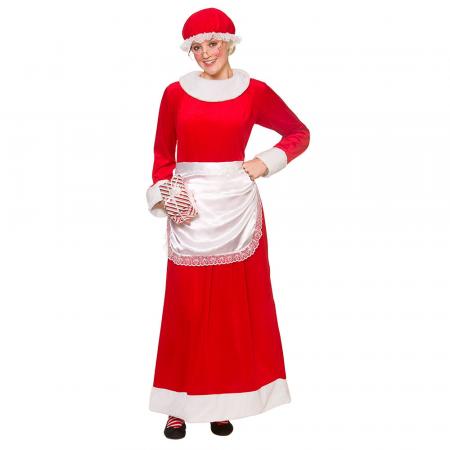 Deluxe Mrs Santa Claus Weihnachtsfrau Kostüm