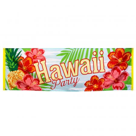Polyester Banner Hawaii Party 74 x 220 cm