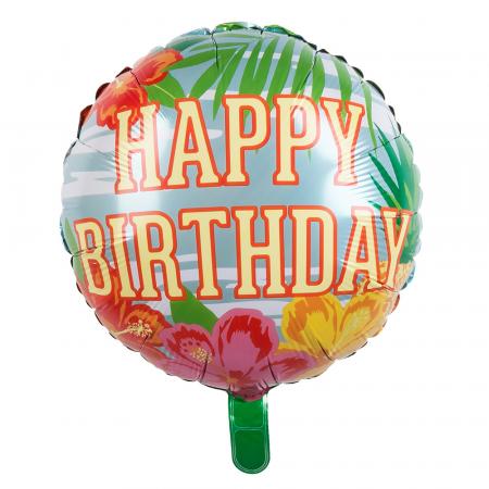 Folienballon Paradise Happy Birthday zweiseitig Ø45cm