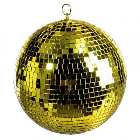 Disco Spiegelkugel Spiegelball 20cm Gold