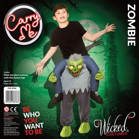 Carry Me Kinder Grüner Zombie Huckepack Kostüm