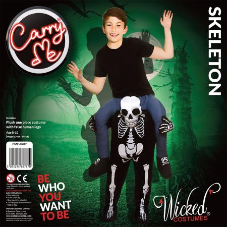 Carry Me Kinder Skelett Skeleton Huckepack Kostüm