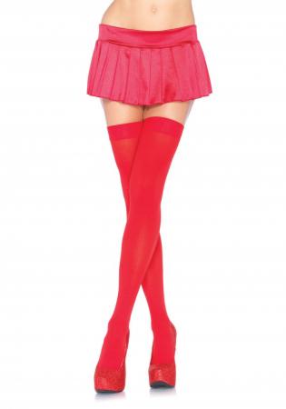 Leg Avenue Blickdichte Nylon Overknee in Rot