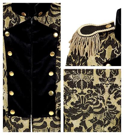 Goldener Parademantel Jacquard für Herren