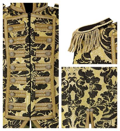 Goldener Paradefrack Jacquard für Herren