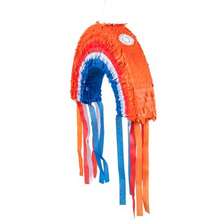 Piñata Regenbogen orange rot weiss blau (28 x 45 x 7 cm)