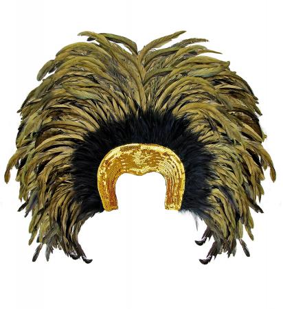 Samba Federkopfschmuck Gold