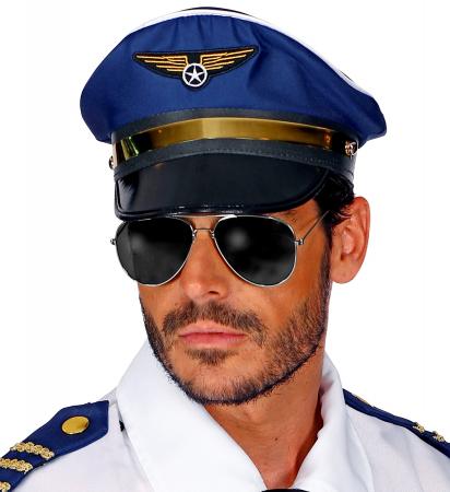 Piloten Brille mit dunklen Gläsern