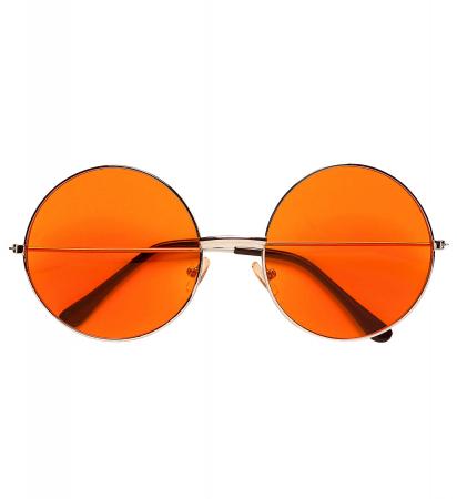 Hippie Brille mit orangen Gläsern