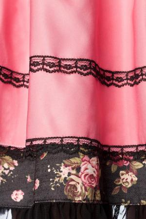 Dirndline Premium Dirndl mit Bluse Schwarz/Rosa