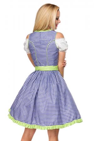 Traditionelles Karodirndl Blau Grün Weiss