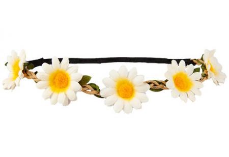 Hippie Daisy Blumen Haarband Weiss