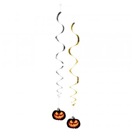 Halloween Dekospiralen 2 Stück Gruseliger Kürbis Deko für Halloweenpartys!