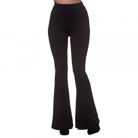 Schwarze Stretch Schlaghose Schwarz für Frauen